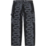 Supreme Supreme HYSTERIC GLAMOUR Snake Double Knee Denim Painter Pant (SS21) - Black