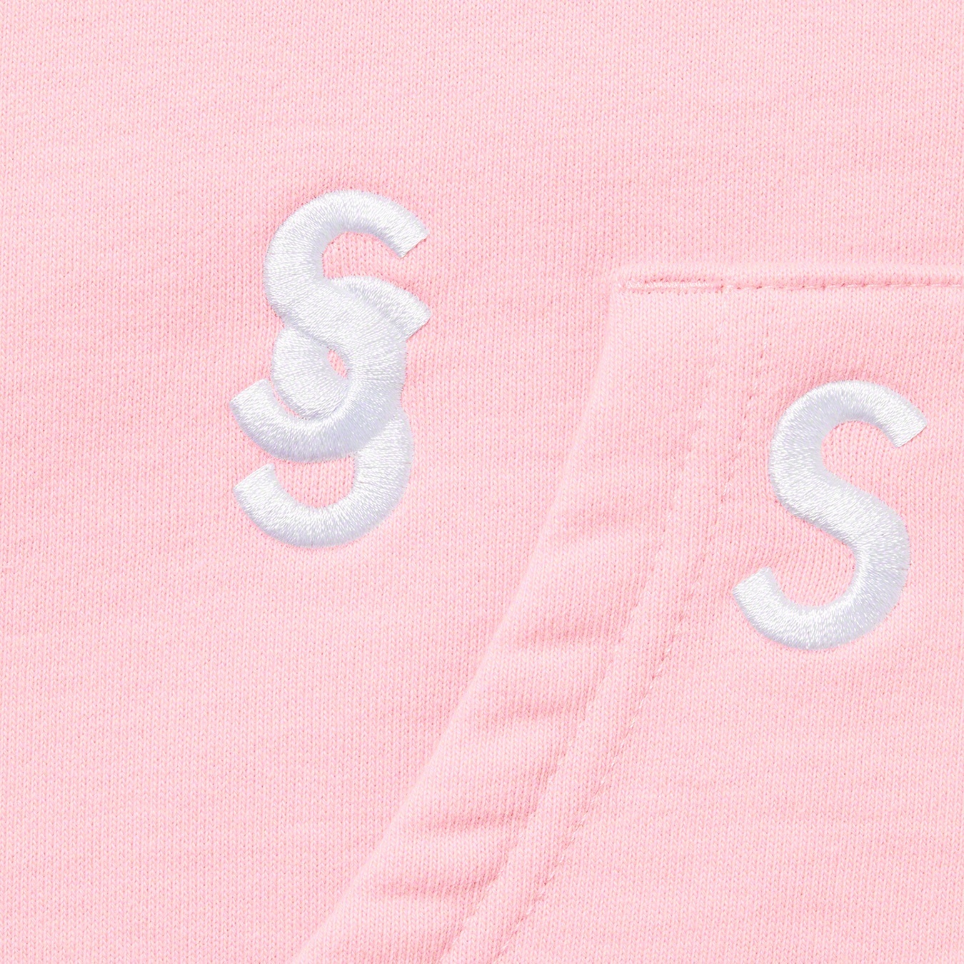 Supreme Embroidered S Hooded Sweatshirt (SS21) - Light Pink - $158