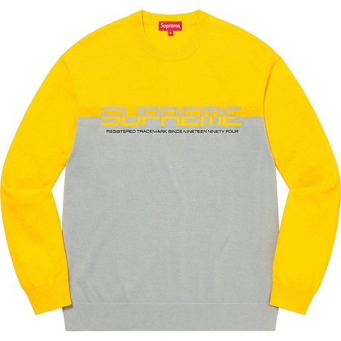Supreme Split Logo Pullover - Yellow