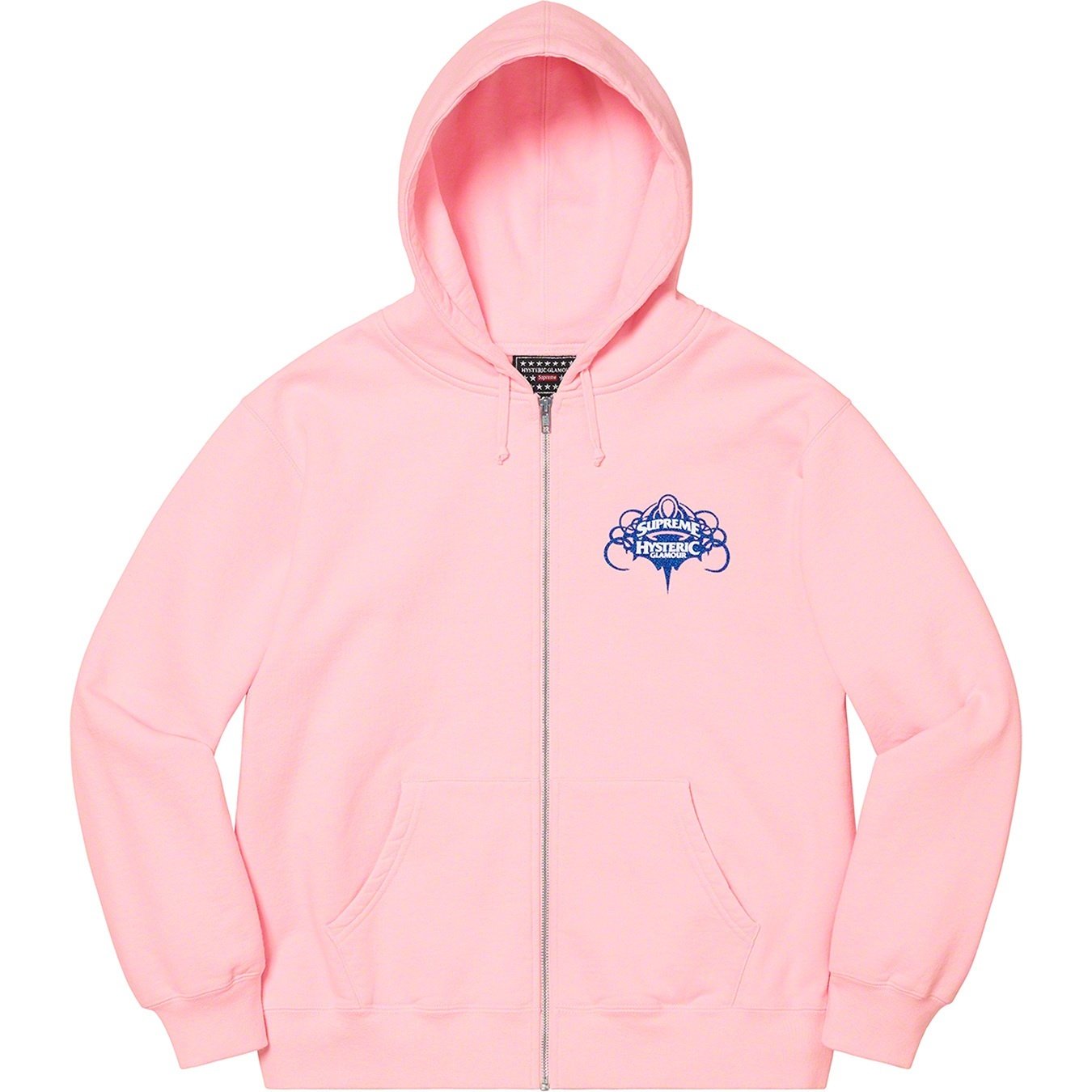 Supreme Supreme HYSTERIC GLAMOUR Zip Up Hooded Sweatshirt (SS21) - Light Pink - $178