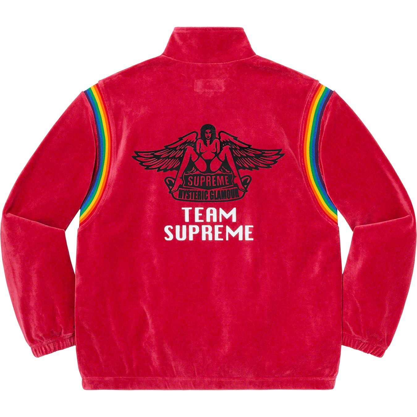 Supreme Supreme HYSTERIC GLAMOUR Velour Track Jacket (SS21) - Dusty Red - $158