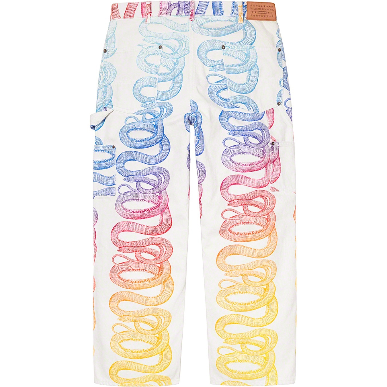 Supreme Supreme HYSTERIC GLAMOUR Snake Double Knee Denim Painter Pant (SS21) - White - $188