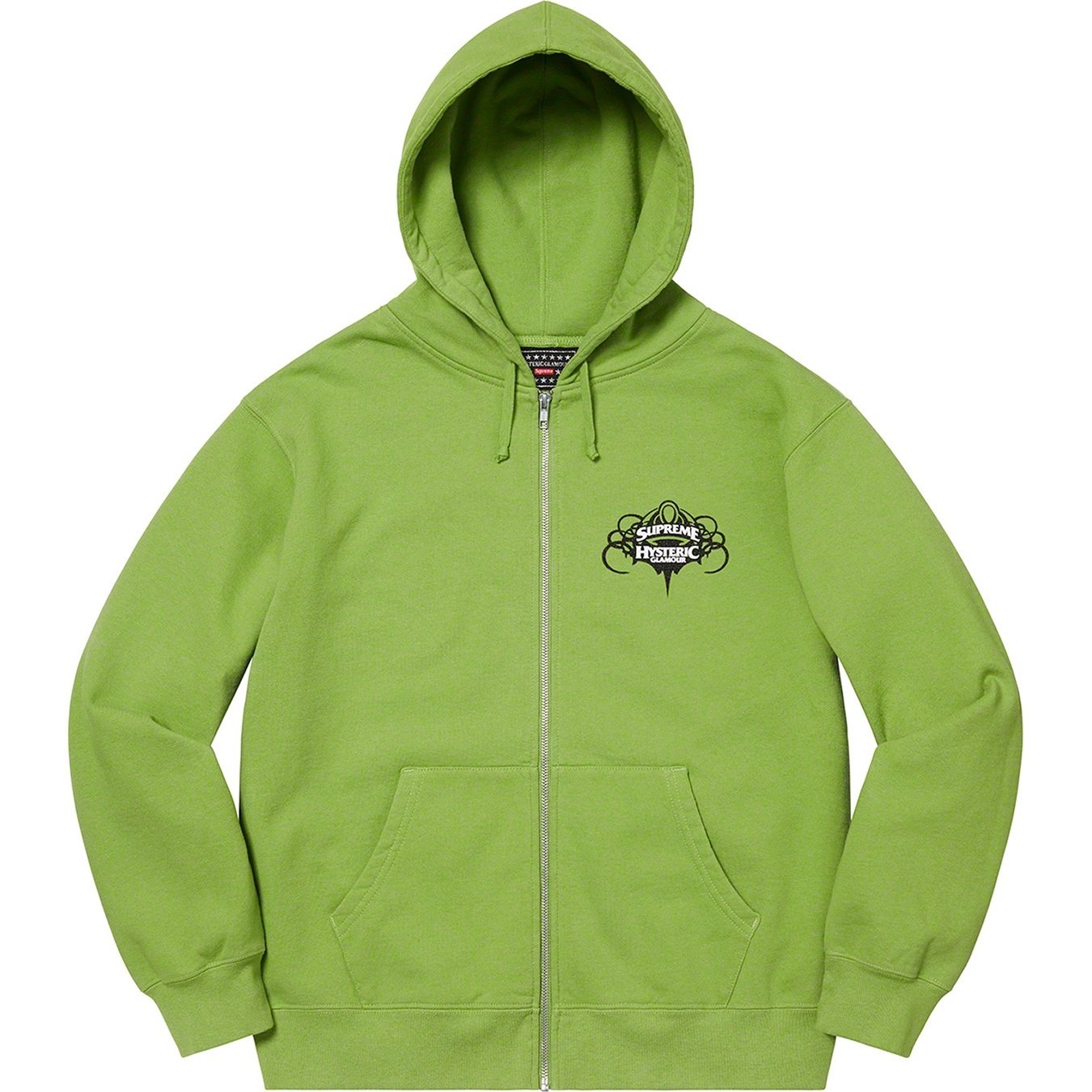 Supreme Supreme HYSTERIC GLAMOUR Zip Up Hooded Sweatshirt (SS21) - Lime - $178