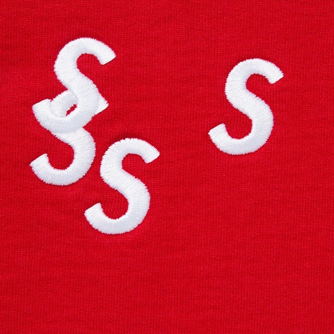 Supreme Embroidered S Sweatshort - Red