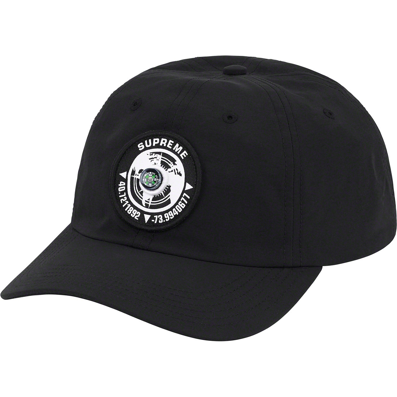 Supreme Compass 6-Panel (SS21) - Black - $48