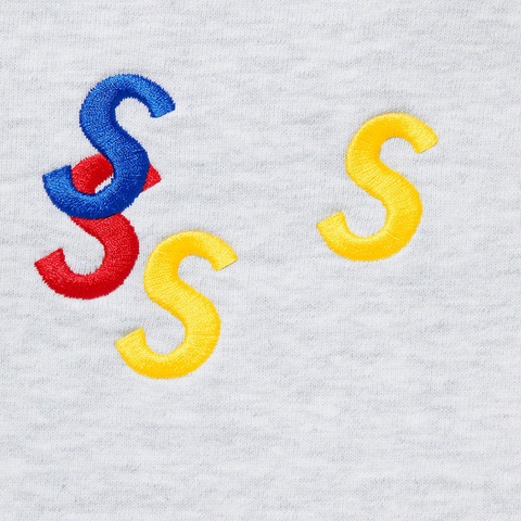Supreme Embroidered S Sweatshort - Ash Grey