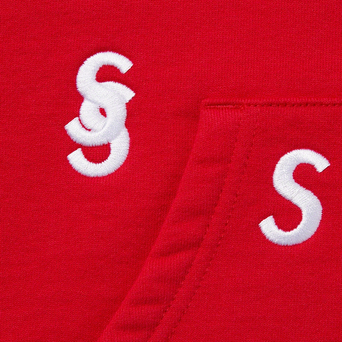 Supreme Embroidered S Hooded Sweatshirt (SS21) - Red - $158