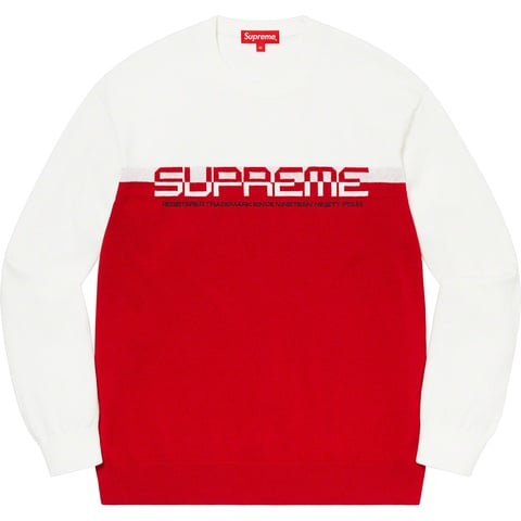 Supreme Split Logo Pullover - White