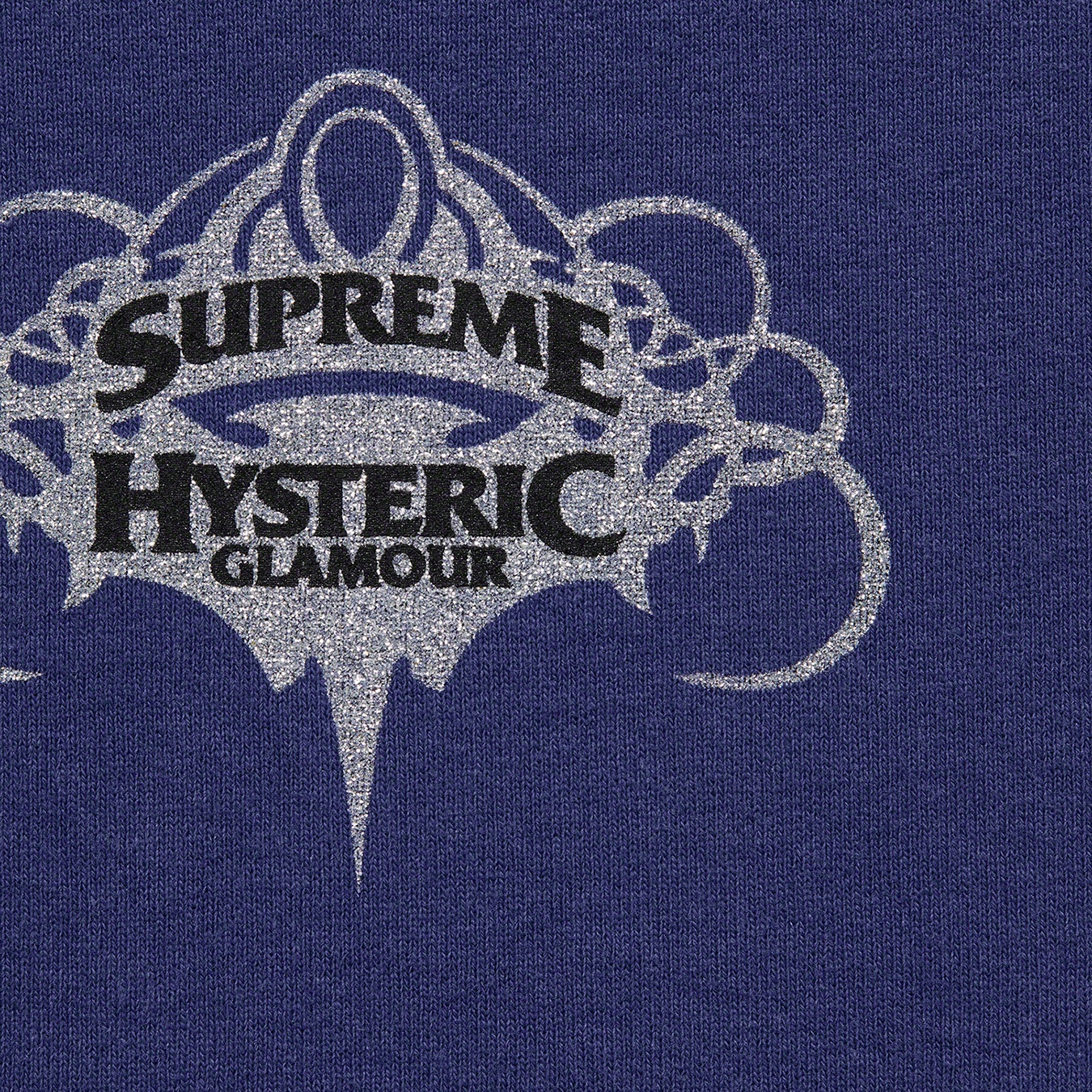Supreme Supreme HYSTERIC GLAMOUR Zip Up Hooded Sweatshirt (SS21) - Washed Navy - $178
