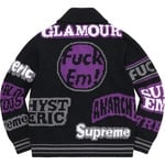 Supreme Supreme HYSTERIC GLAMOUR Logos Zip Up Sweater (SS21) - Black