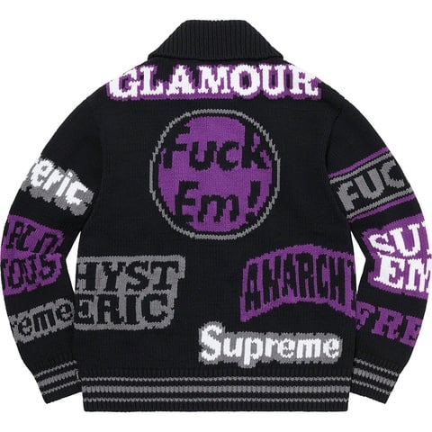 Supreme®/HYSTERIC GLAMOUR Logos Zip Up Sweater - Supreme
