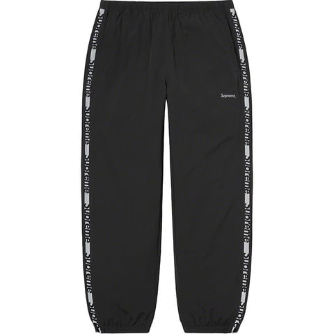 Supreme Reflective Zip Track Pant - Black