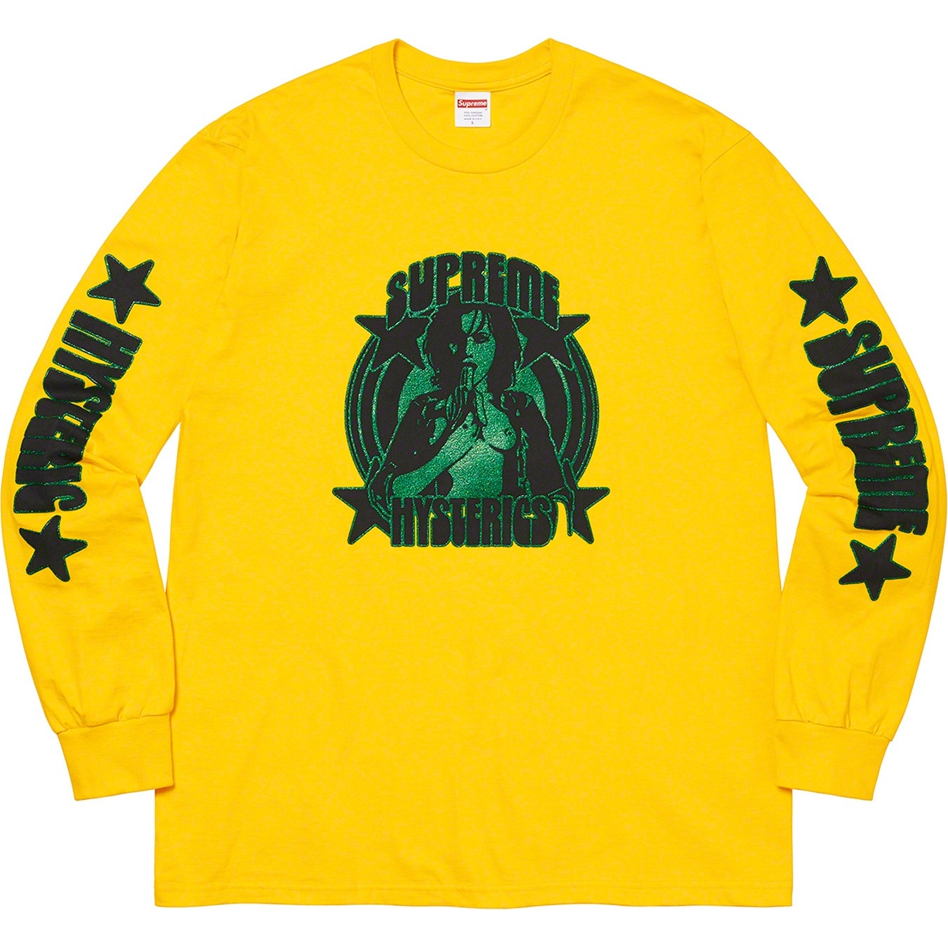 Supreme Supreme HYSTERIC GLAMOUR L S Tee (SS21) - Yellow - $58