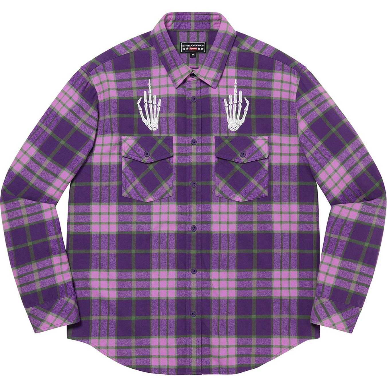Supreme Supreme HYSTERIC GLAMOUR Plaid Flannel Shirt (SS21) - Purple - $158