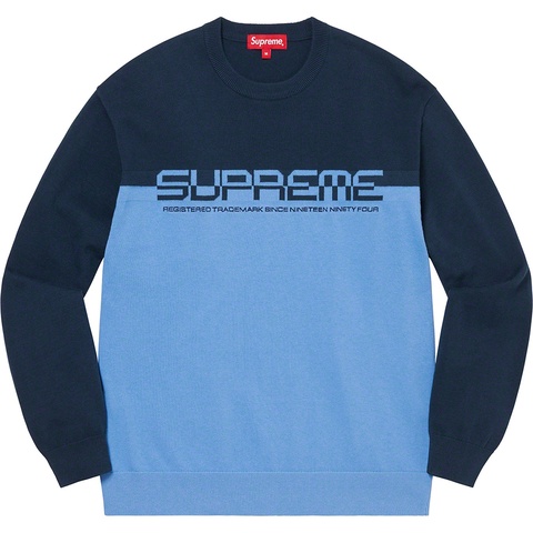 Supreme Split Logo Pullover - Navy