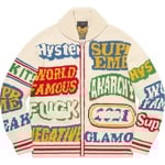 Supreme Supreme HYSTERIC GLAMOUR Logos Zip Up Sweater (SS21) - Natural