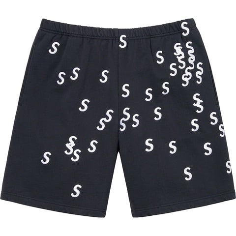 Supreme Leg Embroidery Sweatshort ブラック S Embroidered S Sweatshort - spring/summer 2021 - Supreme