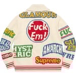 Supreme Supreme HYSTERIC GLAMOUR Logos Zip Up Sweater (SS21) - Natural