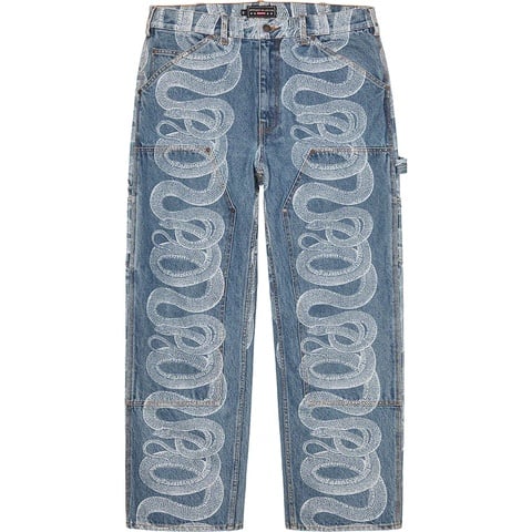 ヒデ様Supreme Hysteric Glamour Snake Denim Supreme®/HYSTERIC GLAMOUR Snake Double Knee Denim Painter Pant