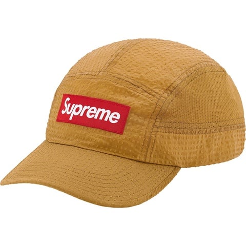 Supreme Mesh Seersucker Camp Cap - Tan