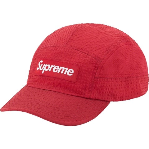 Supreme Mesh Seersucker Camp Cap - Red