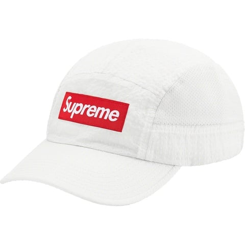 Supreme Mesh Seersucker Camp Cap - White