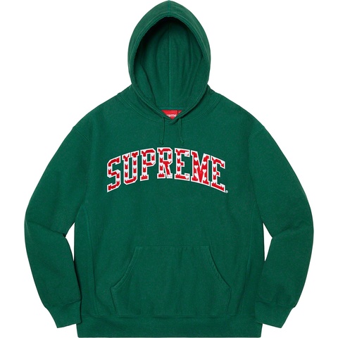 Supreme Hearts Arc Hooded Sweatshirt - Dark Green