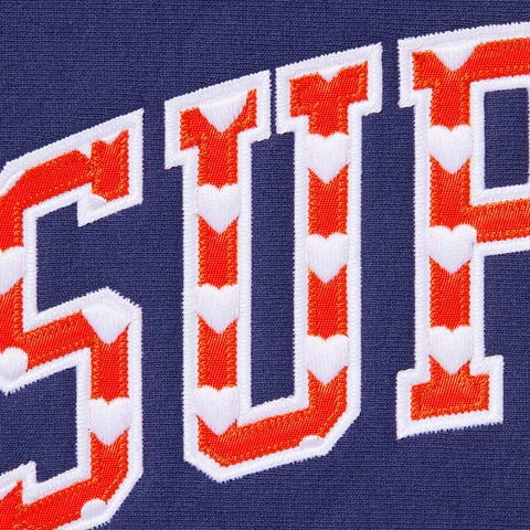 Supreme Hearts Arc Hooded Sweatshirt - Washed Navy