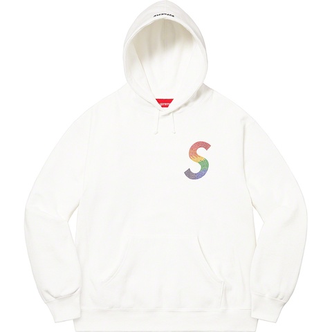 Supreme Swarovski® S Logo Hooded Sweatshirt - White
