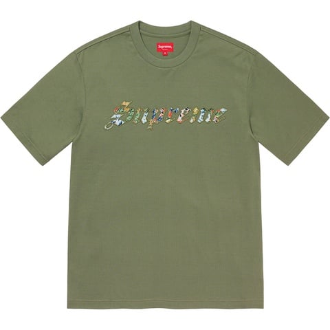 Supreme Floral Appliqué S/S Top - Olive
