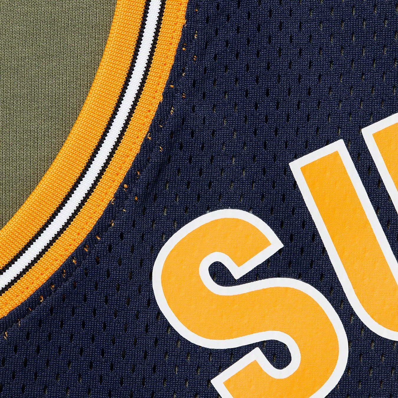 Supreme Basketball Jersey Hooded Sweatshirt (SS21) - Light Olive - $158