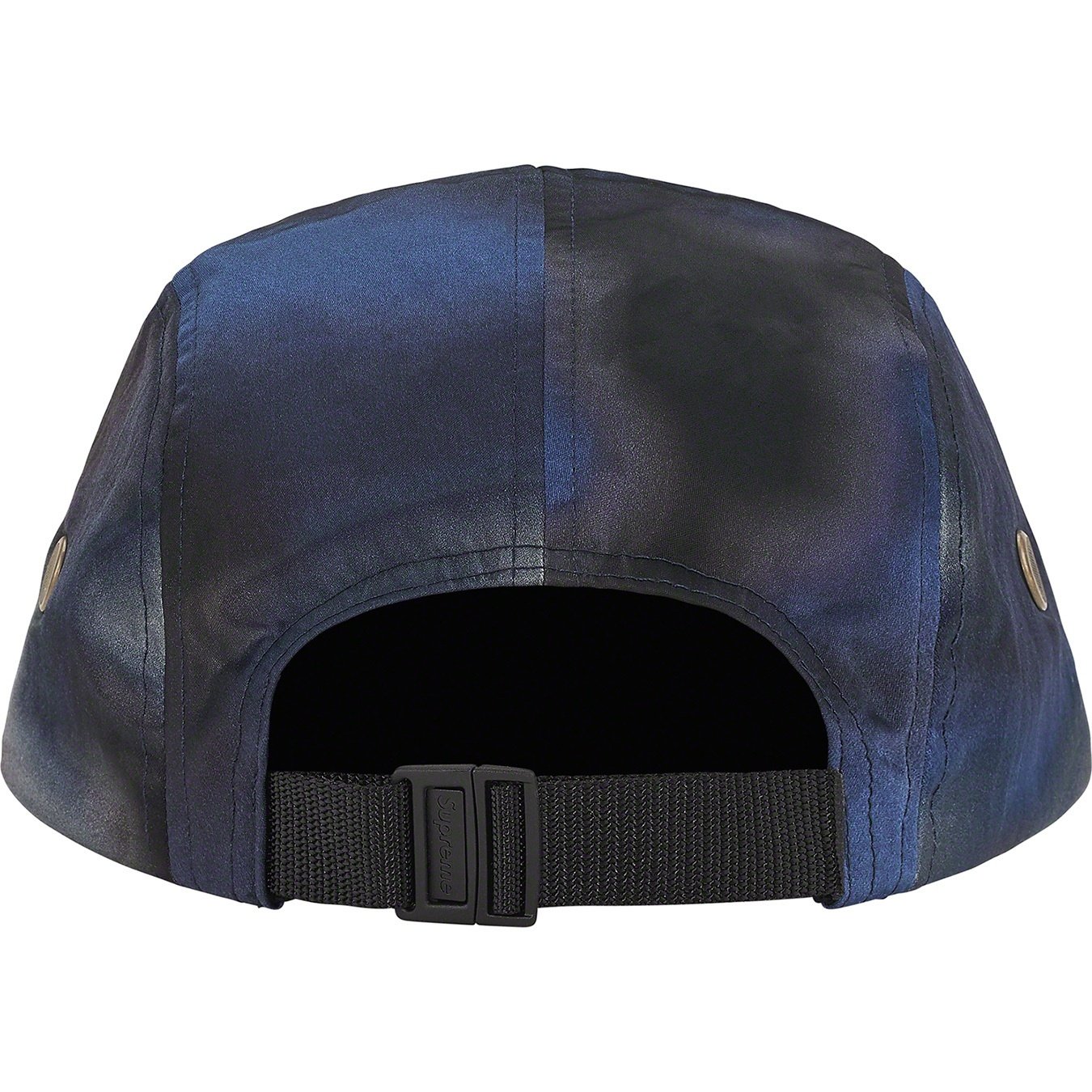 Supreme Washed Satin Camo Camp Cap (SS21) - Blue Camo - $54