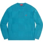 Supreme Tonal Checkerboard Small Box Sweater (SS21) - Teal