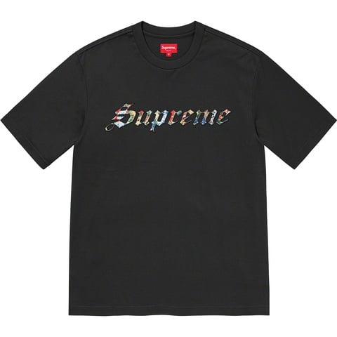 Supreme Floral Appliqué S/S Top - Black