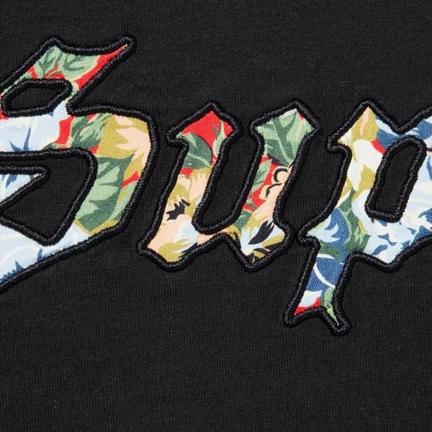 Supreme Floral Appliqué S/S Top - Black