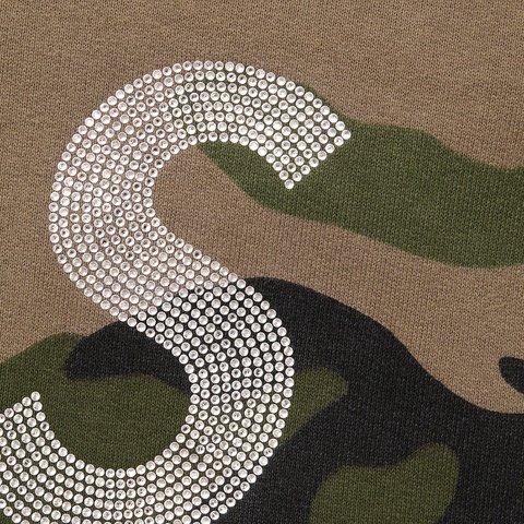 Supreme Swarovski® S Logo Hooded Sweatshirt - Woodland Camo