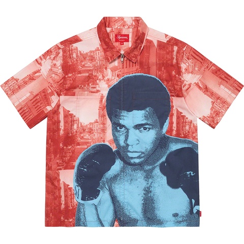 Supreme Muhammad Ali Zip Up S/S Shirt - Red