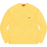 Supreme Tonal Checkerboard Small Box Sweater (SS21) - Yellow