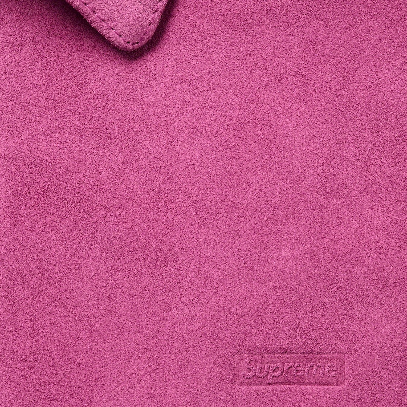Supreme Suede Harrington Jacket (SS21) - Dusty Pink - $498