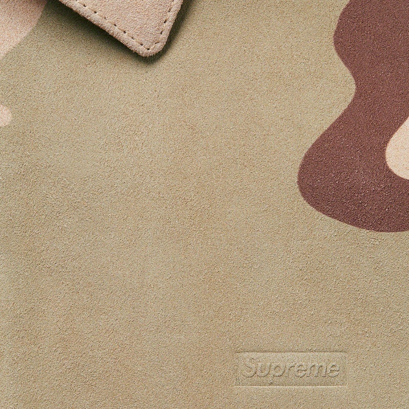 Supreme Suede Harrington Jacket (SS21) - Desert Camo - $498