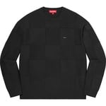 Supreme Tonal Checkerboard Small Box Sweater (SS21) - Black