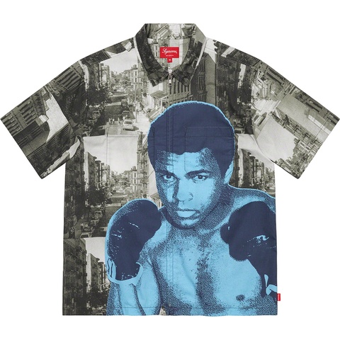 Supreme Muhammad Ali Zip Up S/S Shirt - Black