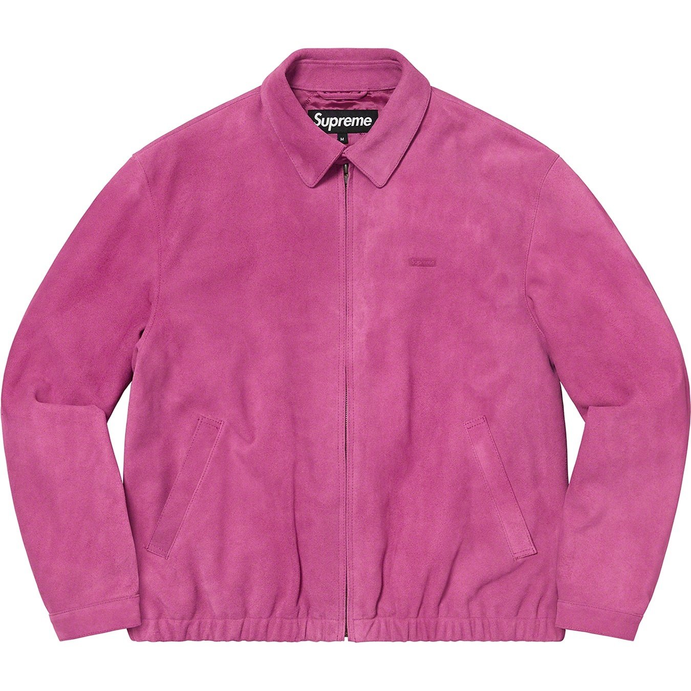 Supreme Suede Harrington Jacket (SS21) - Dusty Pink - $498