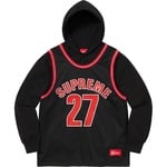 Supreme Basketball Jersey Hooded Sweatshirt (SS21) - Black