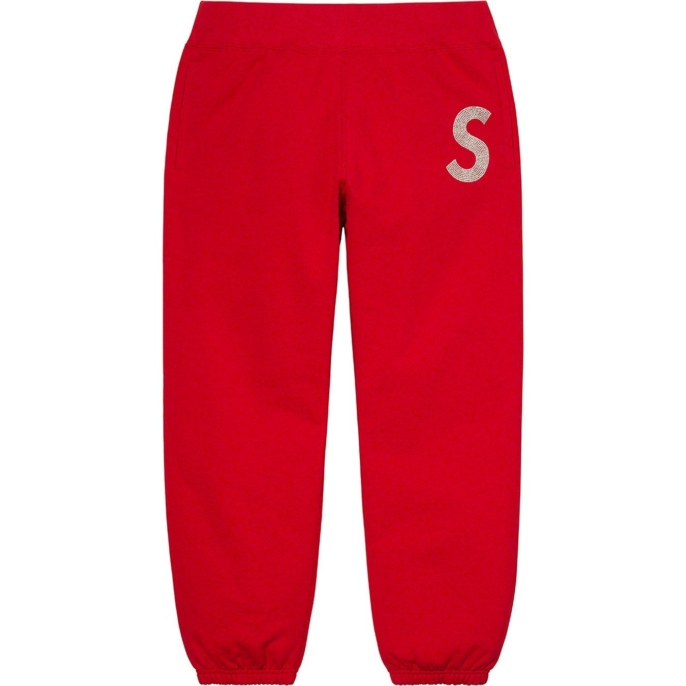 Supreme Swarovski S Logo Sweatpant (SS21) - Red - $298