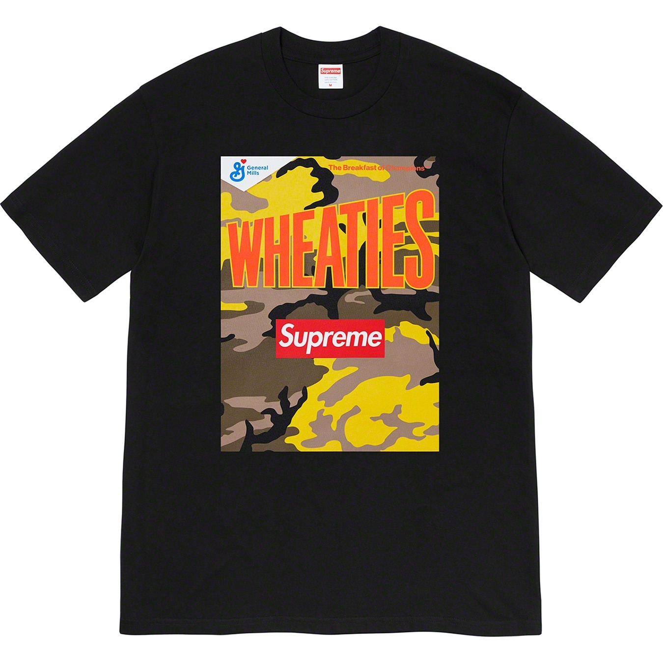 Supreme Supreme Wheaties Tee (SS21) - Black - $48