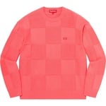 Supreme Tonal Checkerboard Small Box Sweater (SS21) - Coral