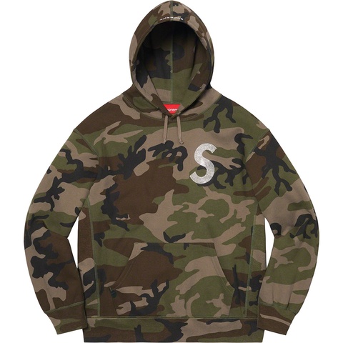 Supreme Swarovski® S Logo Hooded Sweatshirt - Woodland Camo