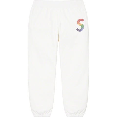 Supreme Swarovski® S Logo Sweatpant - White