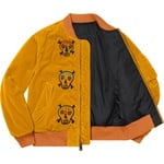 Supreme Clayton Patterson Supreme Skulls Embroidered Velvet MA-1 (SS21) - Gold